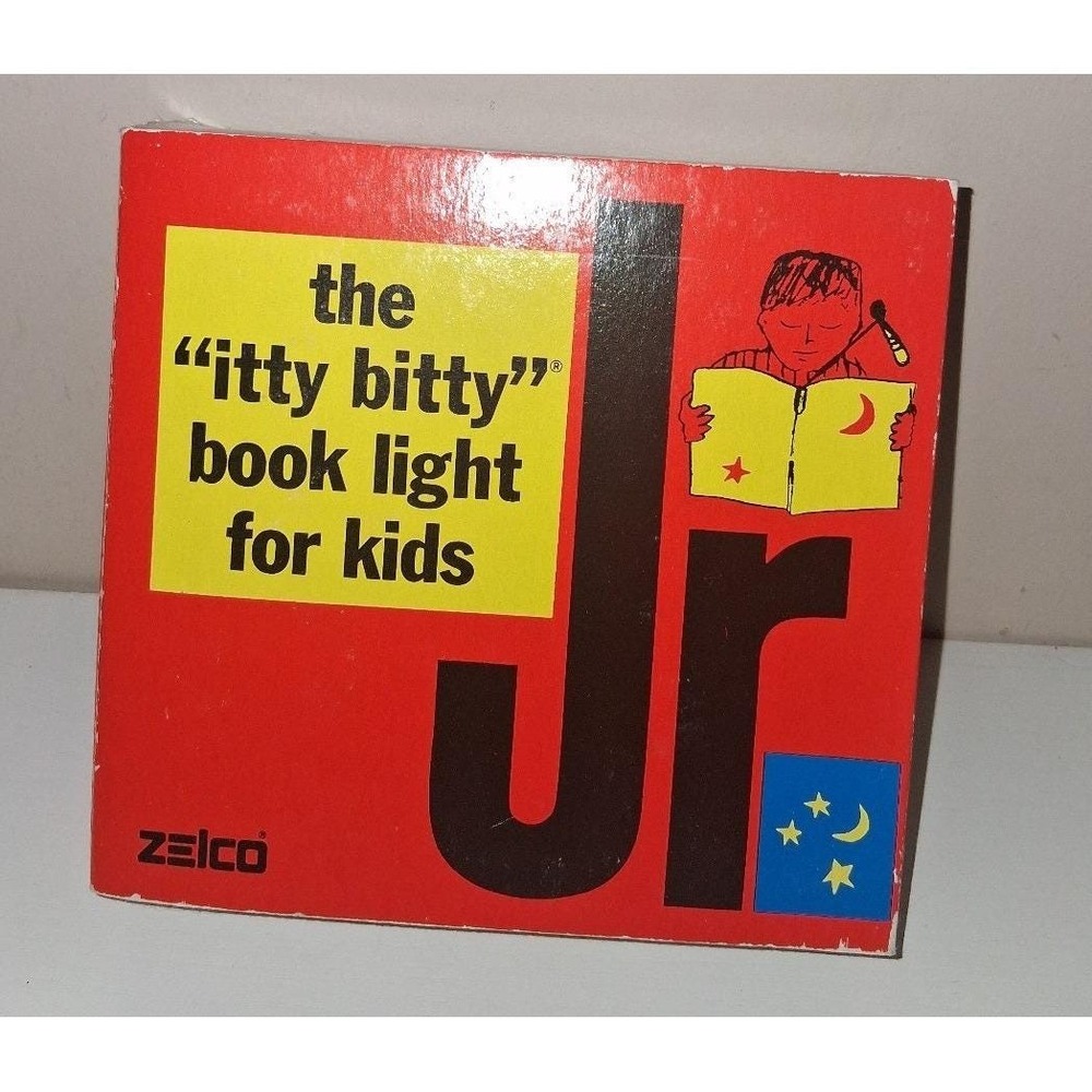 Vintage 1988 Zelco "Itty Bitty" Book Light Jr New in Box Reading Light for Kids